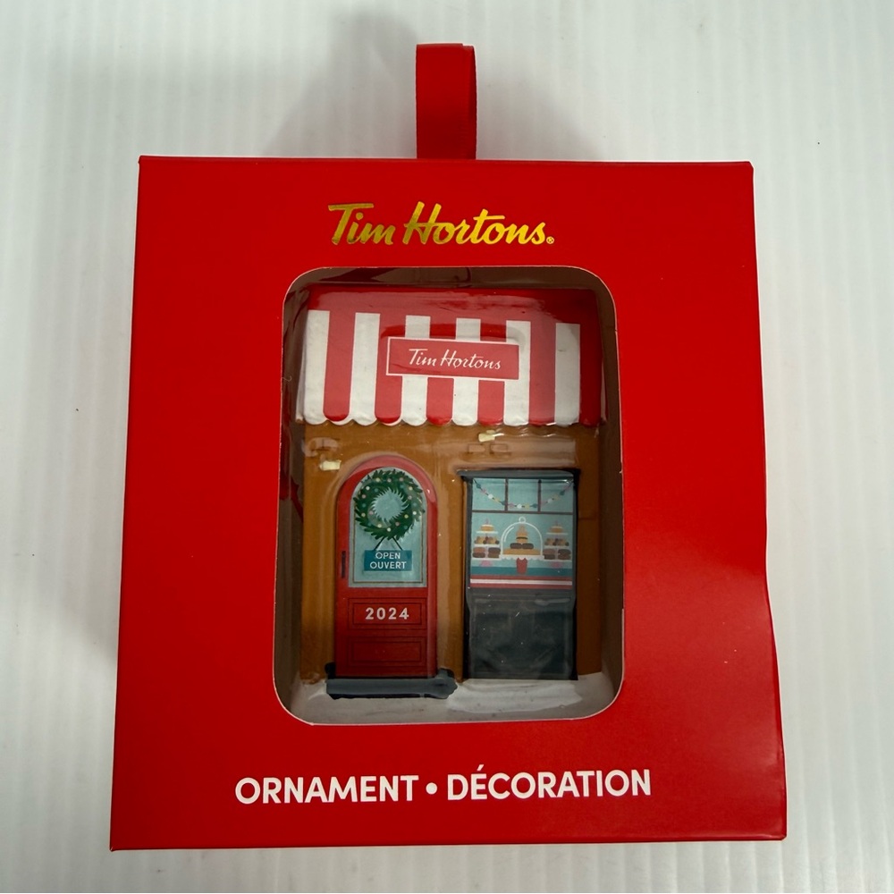 Tim Hortons Christmas Ornament 2024 Limited Edition Holiday Coffee Bakeshop NEW